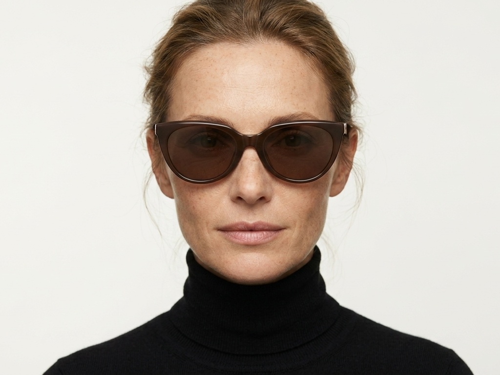 BS0824-0038_Brown_Oval_TR90_Sunglasses-tryon_female