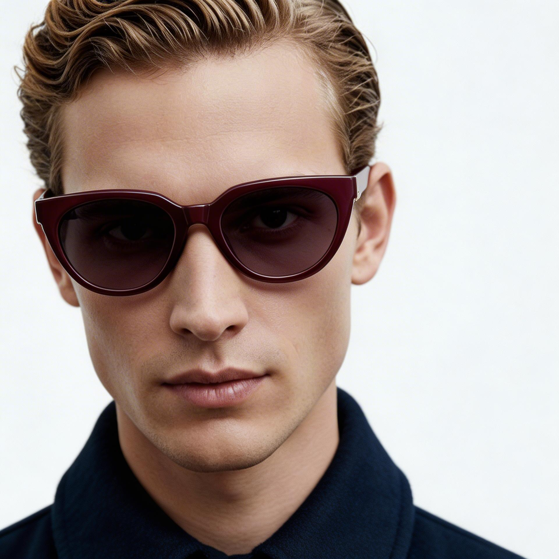 BS0824-0039_Red_Oval_TR90_Sunglasses_Model