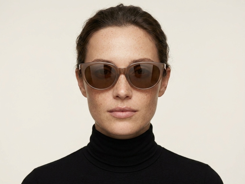 BS0824-0040_Brown_Oval_TR90_Sunglasses-tryon_female