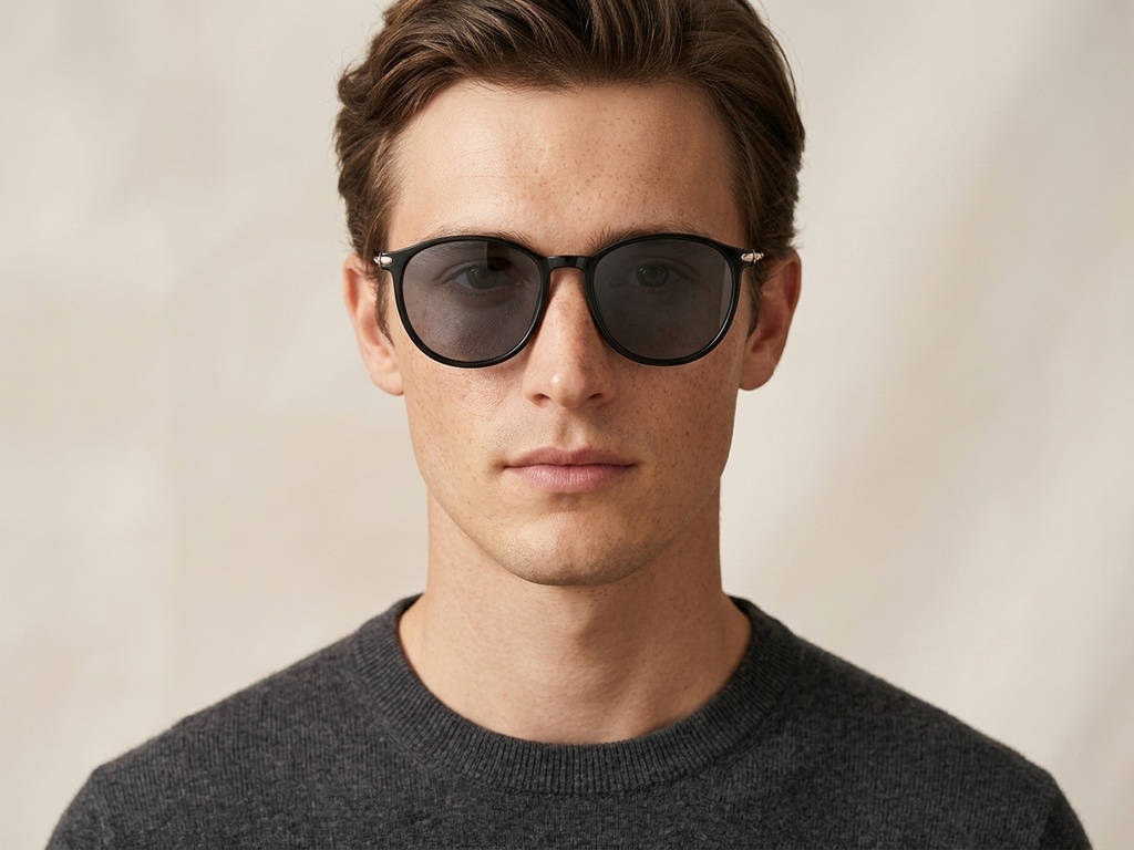 BS0824-0041_Black_Oval_TR90_Sunglasses-tryon_male