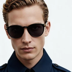 BS0824-0041_Black_Oval_TR90_Sunglasses_model