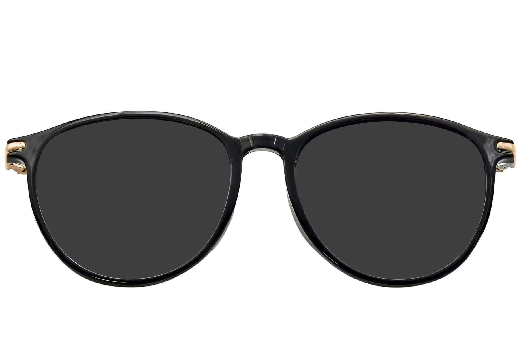 BS0824-0041_Black_Oval_TR90_Sunglasses_tryon