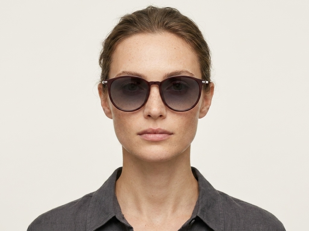 BS0824-0042_Red_Oval_TR90_Sunglasses-tryon_female