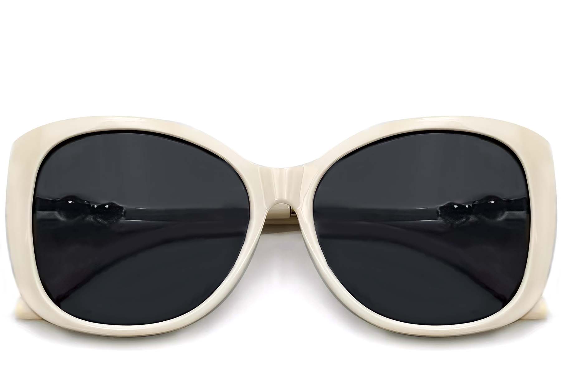 BS0824-0045_Cream_Butterfly_TR90_Sunglasses_front