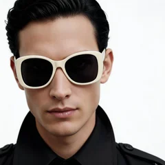 BS0824-0045_Cream_Butterfly_TR90_Sunglasses_Model