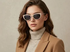 BS0824-0050_Cream_Oval_TR90_Sunglasses-tryon_female