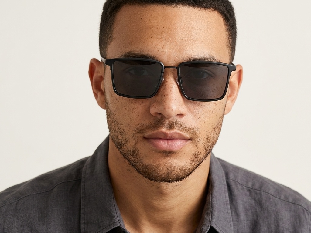 BS0824-0058_Black_Rectangular_TR90_Sunglasses-tryon_male