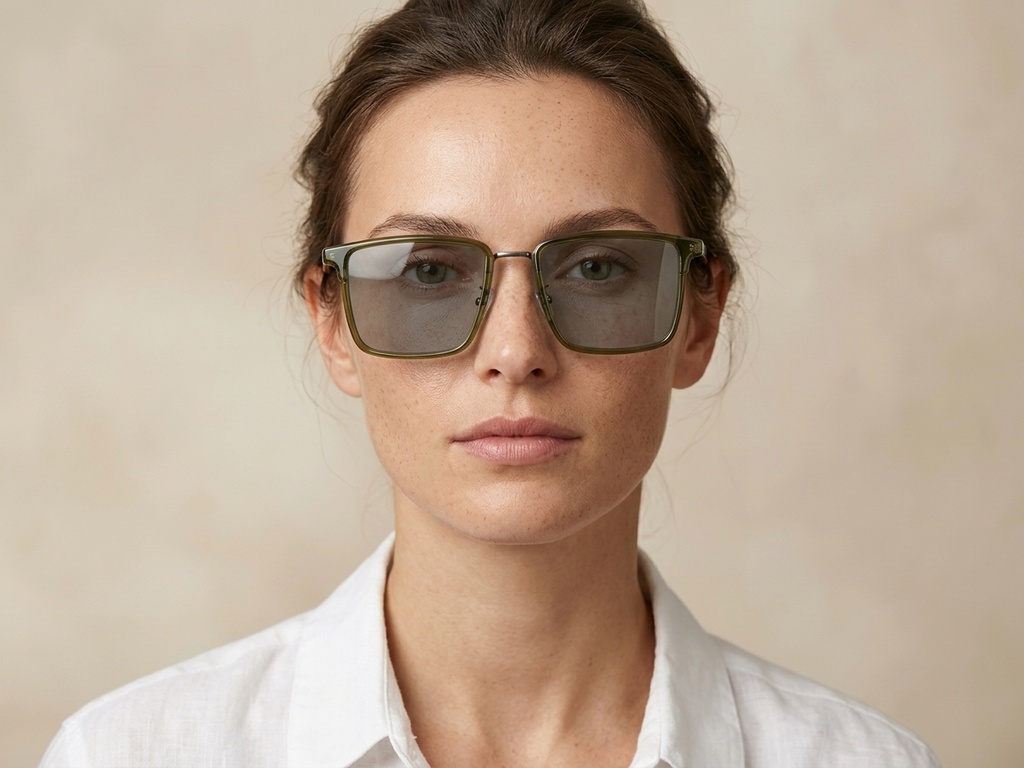 BS0824-0059_Green_Rectangular_TR90_Sunglasses-tryon_female