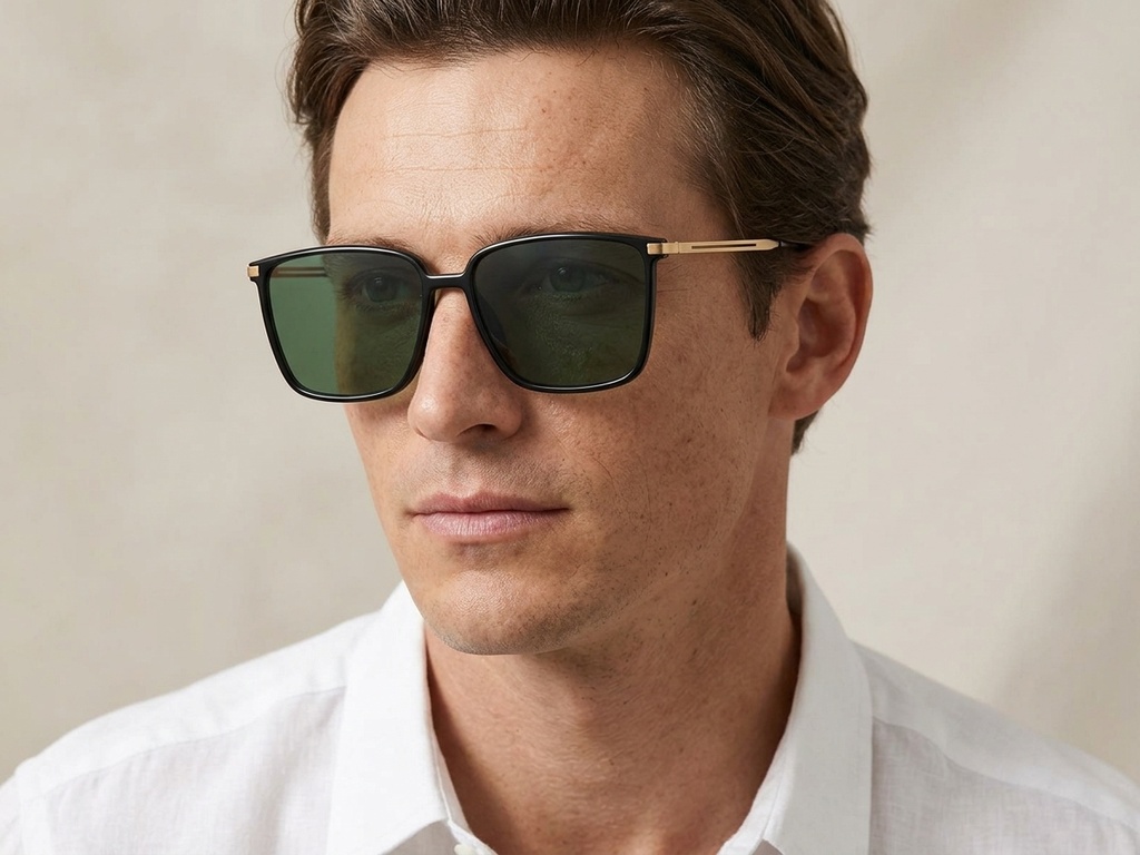BS0824-0071_Black_Rectangular_TR90_Sunglasses-tryon_male