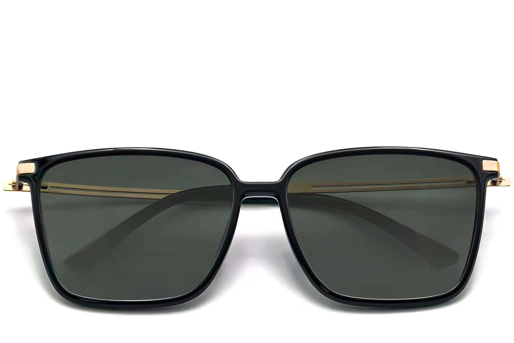 BS0824-0071_Black_Rectangular_TR90_Sunglasses_front