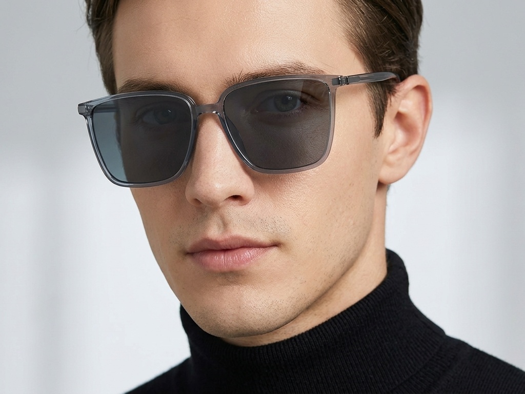 BS0824-0073_Grey_Rectangular_TR90_Sunglasses-tryon_male