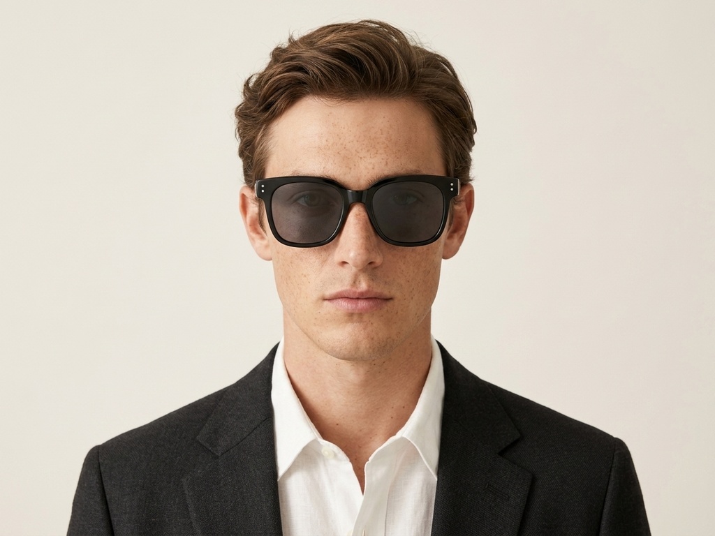 BS0824-0076_Black_Rectangular_TR90_Sunglasses-tryon_male
