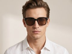 BS0824-0077_Black_Rectangular_TR90_Sunglasses-tryon_male