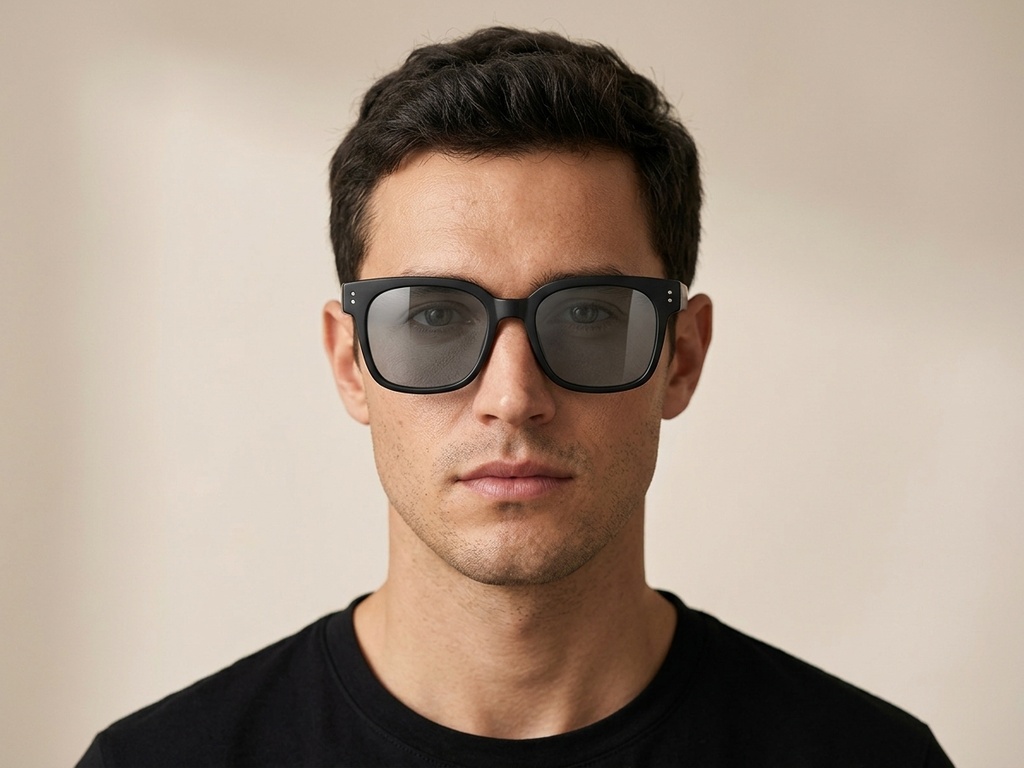 BS0824-0078_Black_Rectangular_TR90_Sunglasses-tryon_male