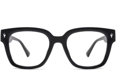 BS0824-0081_Black_Rectangular_TR90_Glasses_front