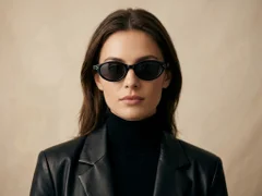 BS0824-0082_Black_Oval_TR90_Sunglasses-tryon_female