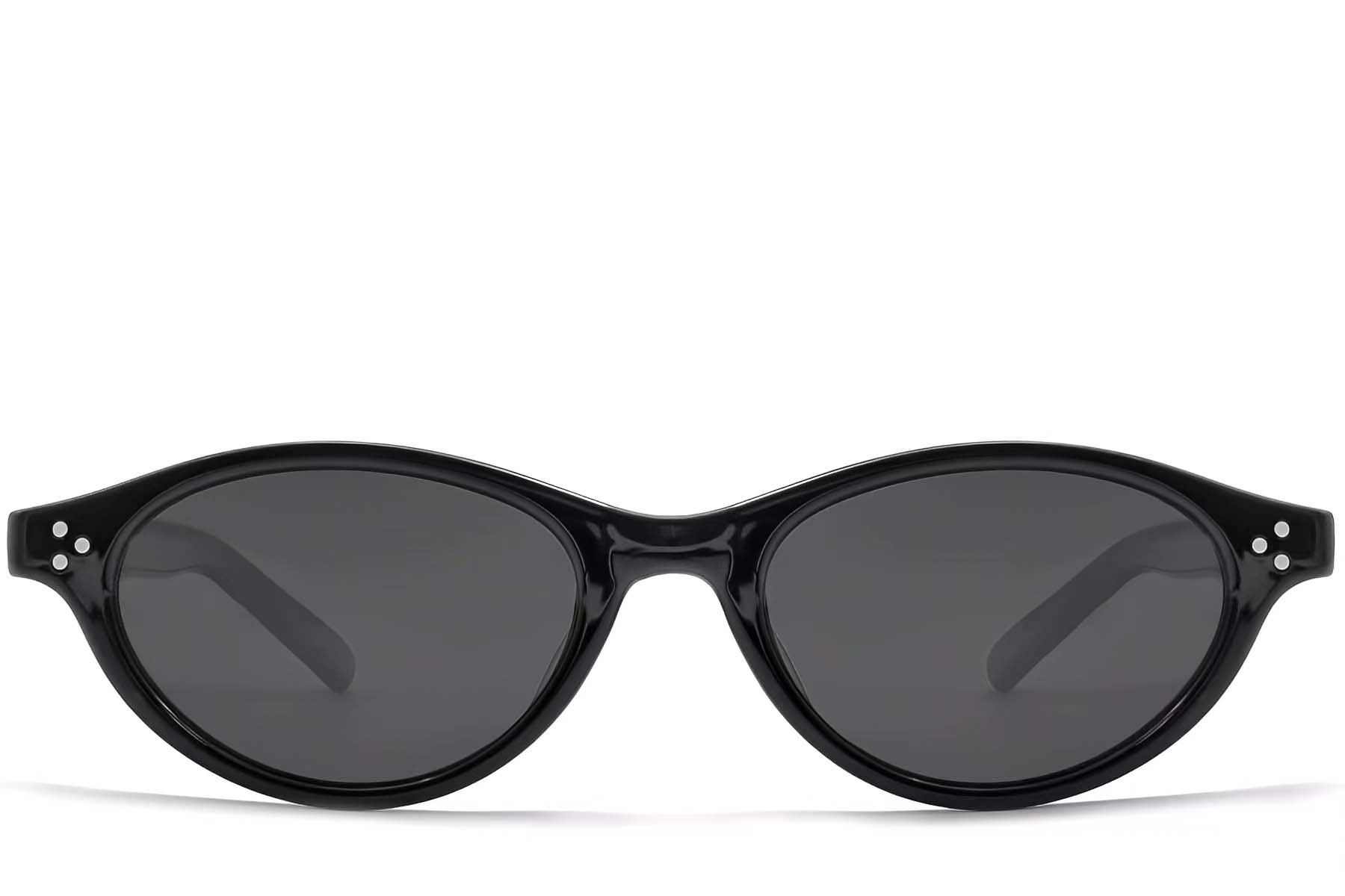 BS0824-0082_Black_Oval_TR90_Sunglasses_front
