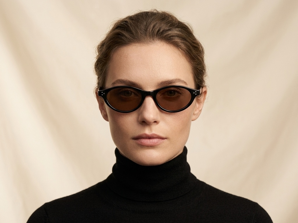 BS0824-0084_Black_Oval_TR90_Sunglasses-tryon_female