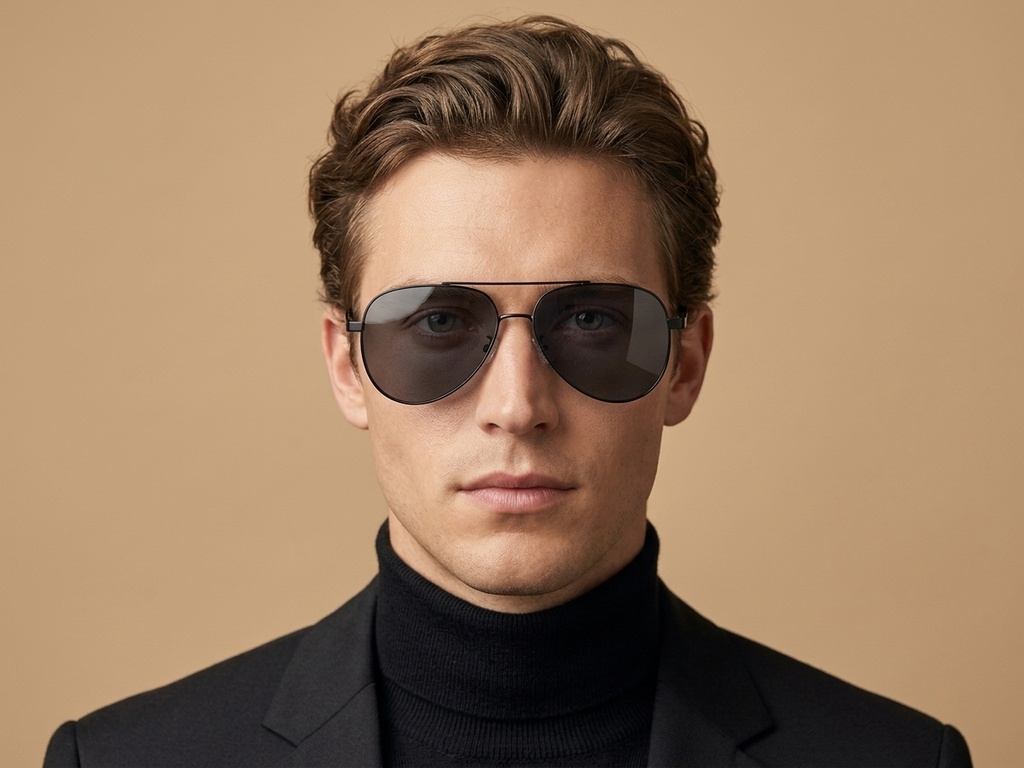 BS0824-0086_Black_Aviator_Metal_Sunglasses-tryon_male