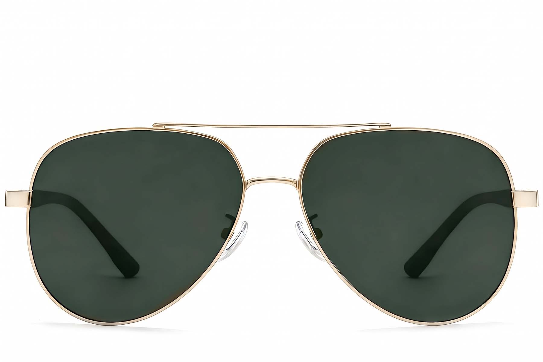 BS0824-0087_Golden_Aviator_Metal_Sunglasses_front