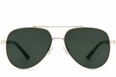 BS0824-0087_Golden_Aviator_Metal_Sunglasses_front