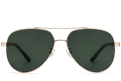 BS0824-0087_Golden_Aviator_Metal_Sunglasses_front