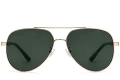 BS0824-0087_Golden_Aviator_Metal_Sunglasses_front