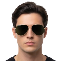 BS0824-0087_Golden_Aviator_Metal_Sunglasses_model