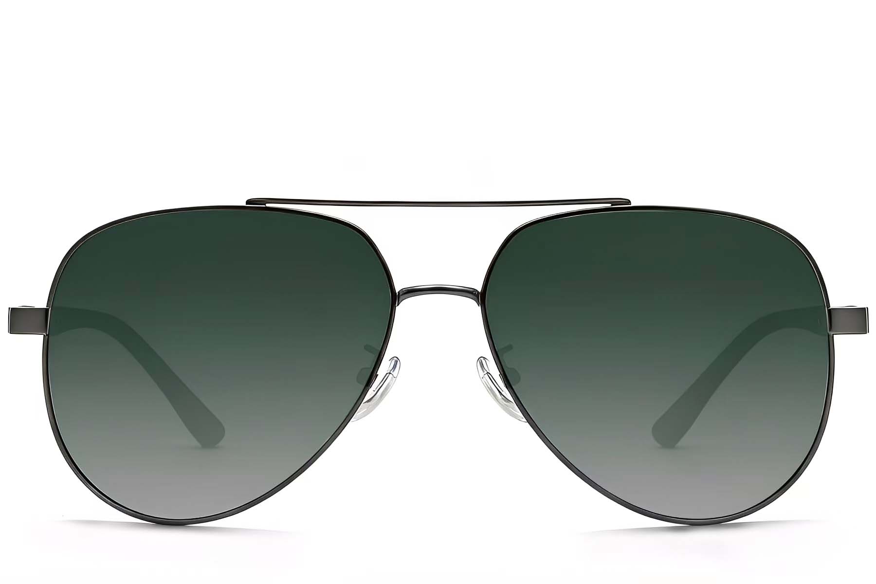 BS0824-0089_Grey_Aviator_Metal_Sunglasses_front