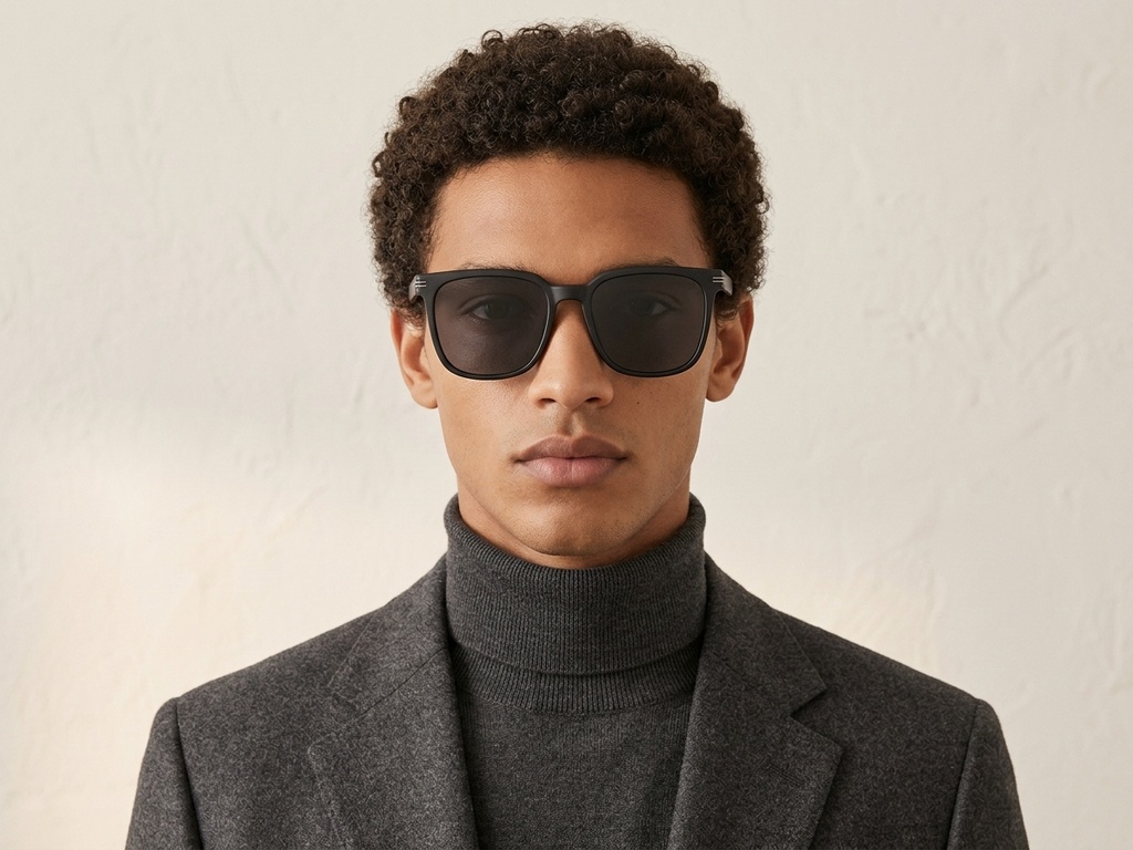BS0824-0101_Black_Rectangular_TR90_sunglasses-tryon_male