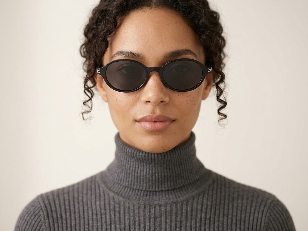 BS0824-0130_Black_Oval_TR90_sunglasses-tryon_female