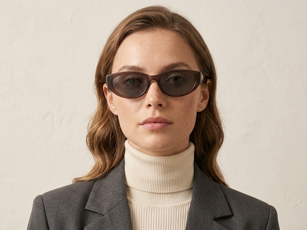 BS0824-0145_Brown_Oval_TR90_sunglasses-tryon_female
