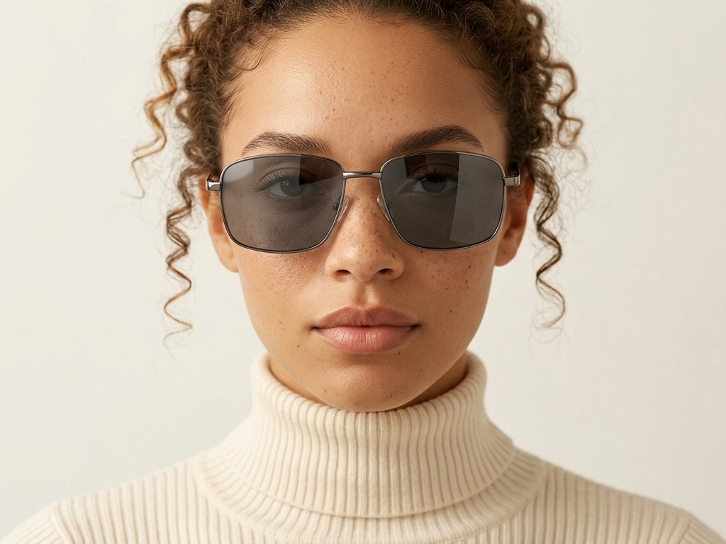 BS0824-0150_Grey_Rectangular_Metal_sunglasses-tryon_female