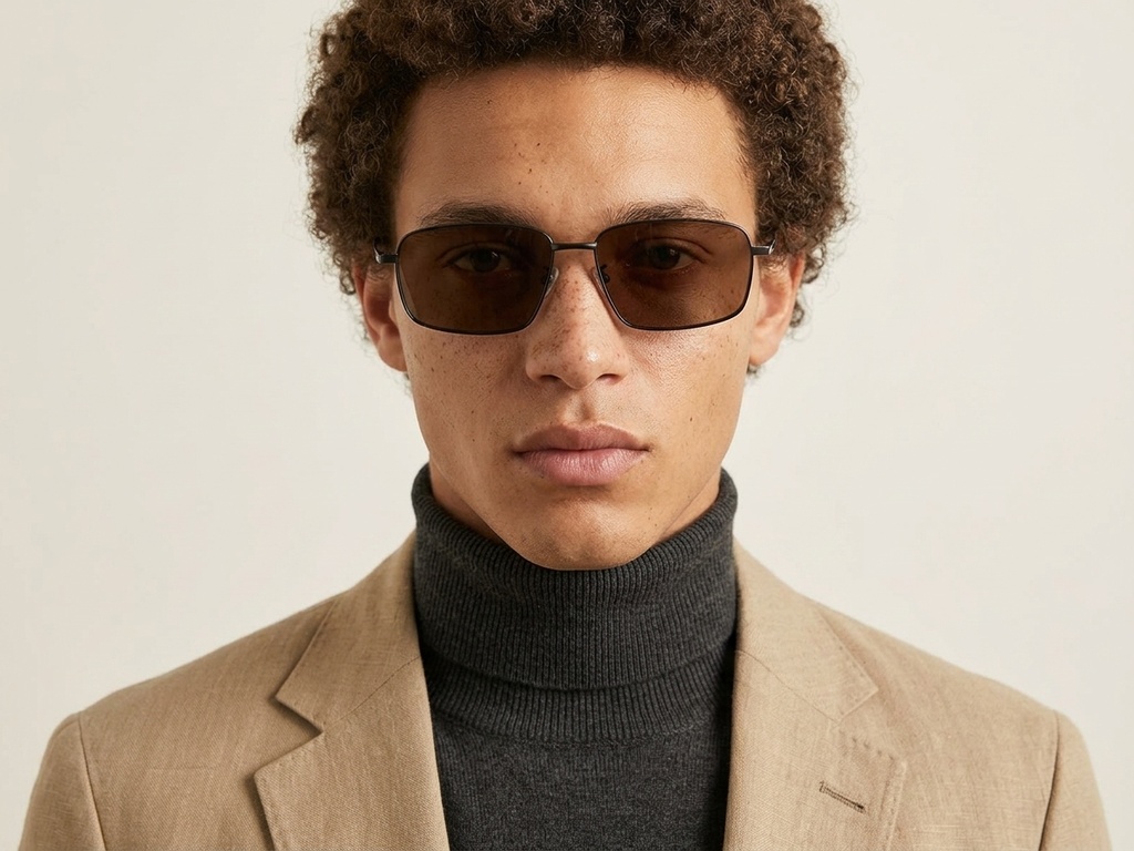 BS0824-0152_Black_Rectangular_Metal_sunglasses-tryon_male