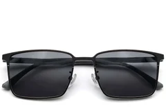 BS0824-0154_Black_Rectangular_Metal_sunglasses_front