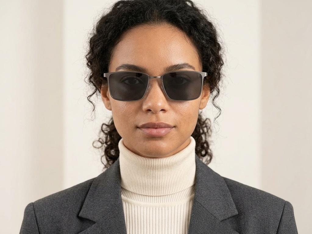 BS0824-0155_Grey_Rectangular_Metal_sunglasses-tryon_female