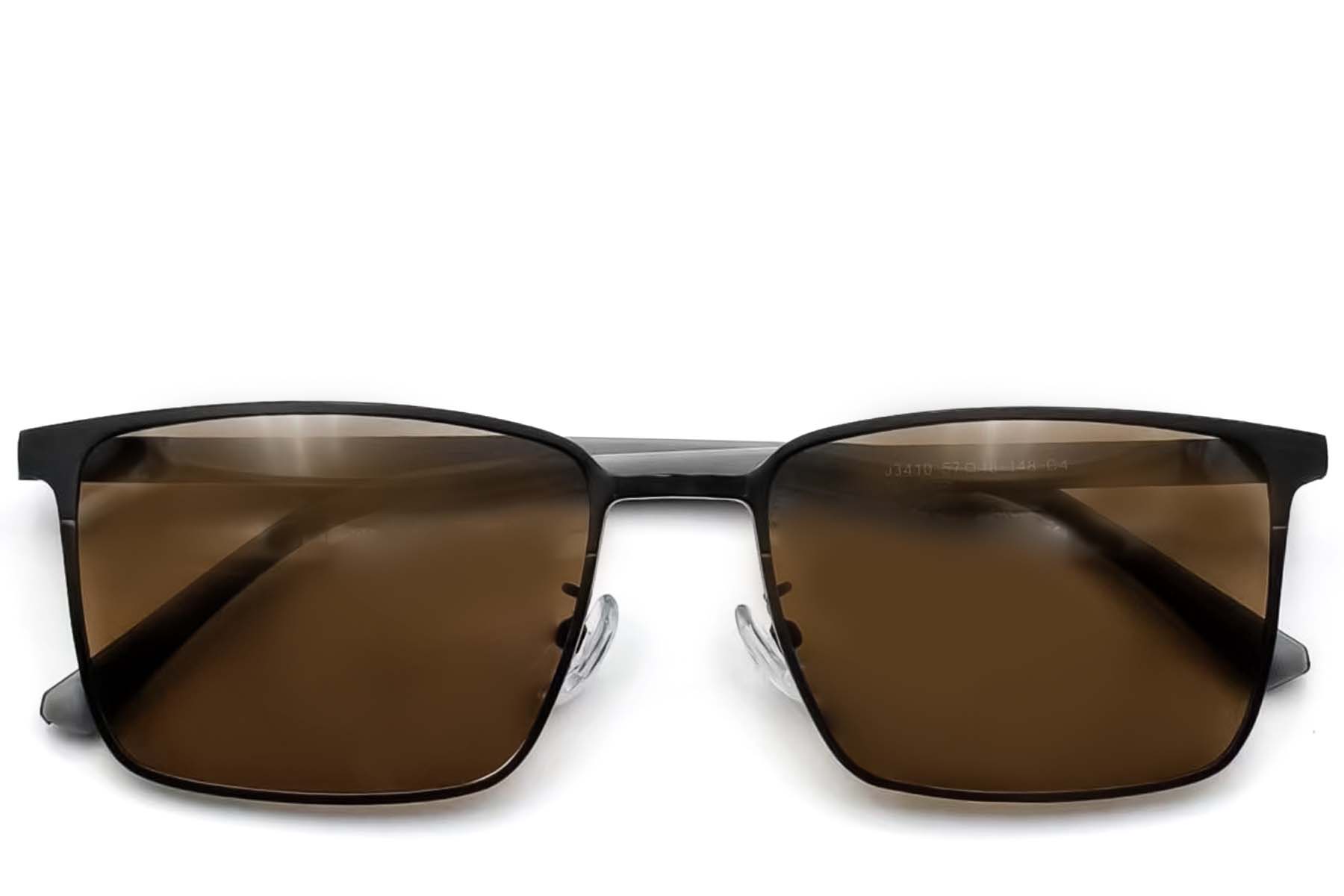 BS0824-0157_Black_Rectangular_Metal_sunglasses_front