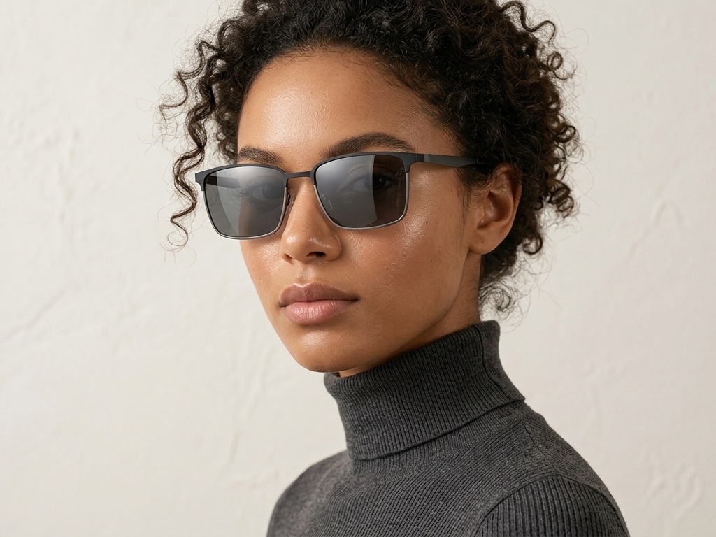 BS0824-0158_Grey_Rectangular_Metal_sunglasses-tryon_female