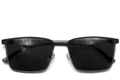 BS0824-0158_Grey_Rectangular_Metal_sunglasses_front