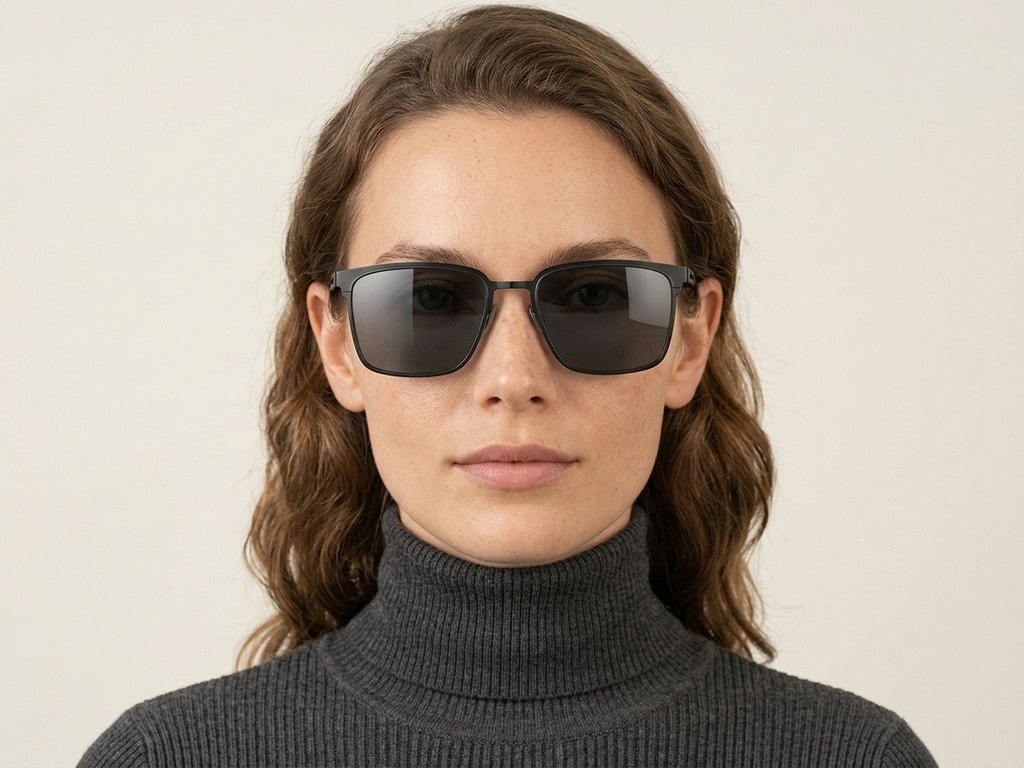 BS0824-0159_Black_Rectangular_Metal_sunglasses-tryon_female