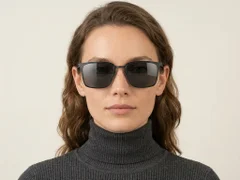 BS0824-0159_Black_Rectangular_Metal_sunglasses-tryon_female