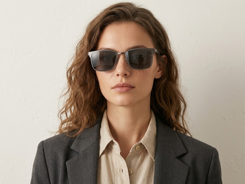BS0824-0160_Grey_Rectangular_Metal_sunglasses-tryon_female