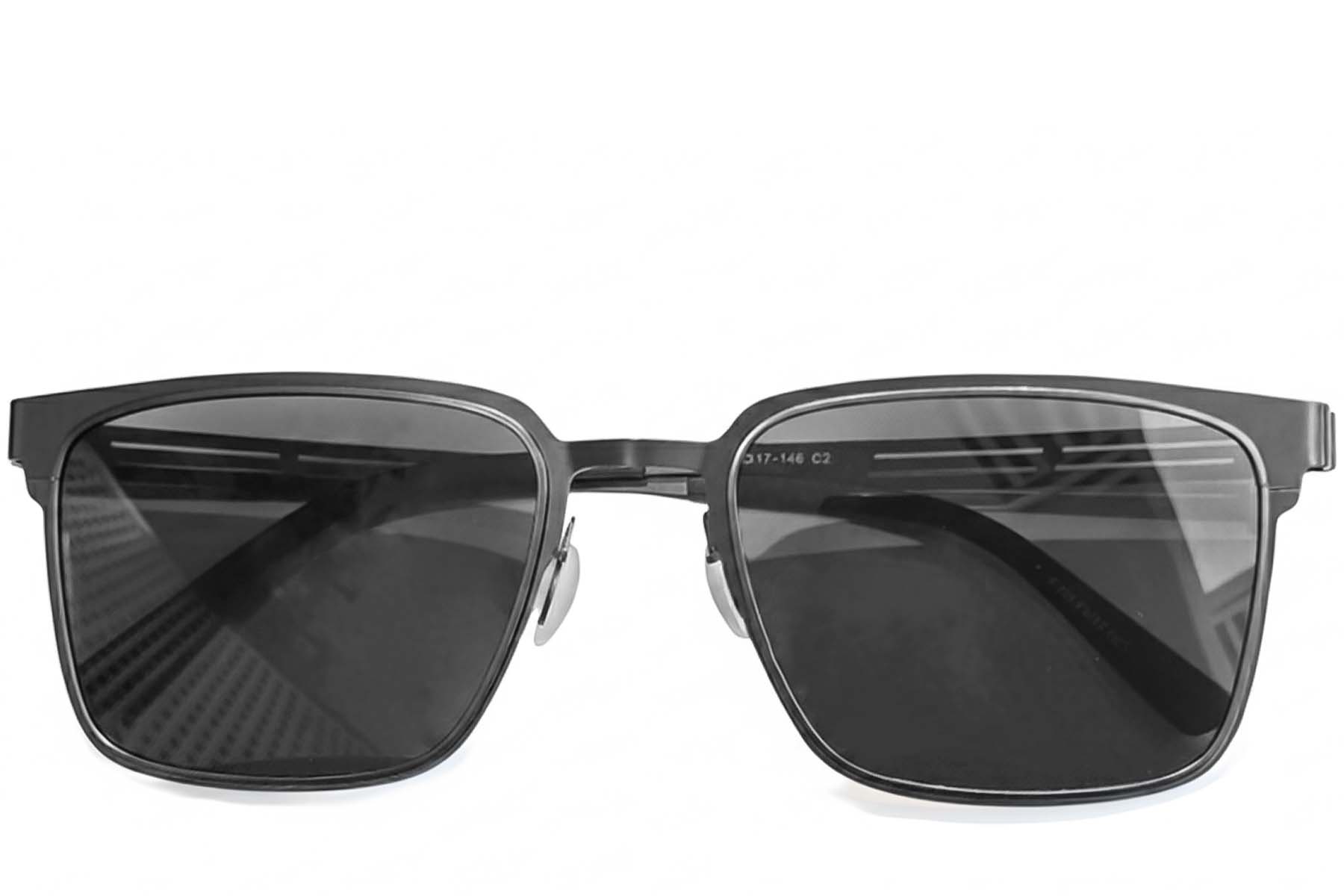 BS0824-0160_Grey_Rectangular_Metal_sunglasses_front