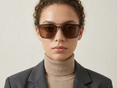 BS0824-0162_Black_Rectangular_Metal_sunglasses-tryon_female