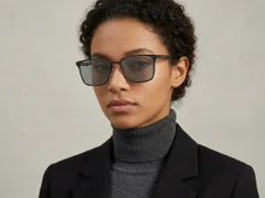 BS0824-0163_Black_Rectangular_Metal_sunglasses-tryon_female