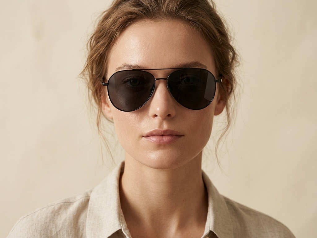 Aviator Black Metal Sunglasses #BS0824-0169