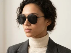 BS0824-0169_Black_Aviator_Metal_sunglasses-tryon_female
