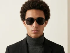 BS0824-0169_Black_Aviator_Metal_sunglasses-tryon_male