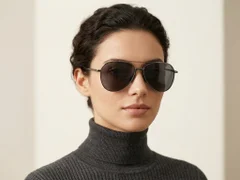 BS0824-0170_Grey_Aviator_Metal_sunglasses-tryon_female