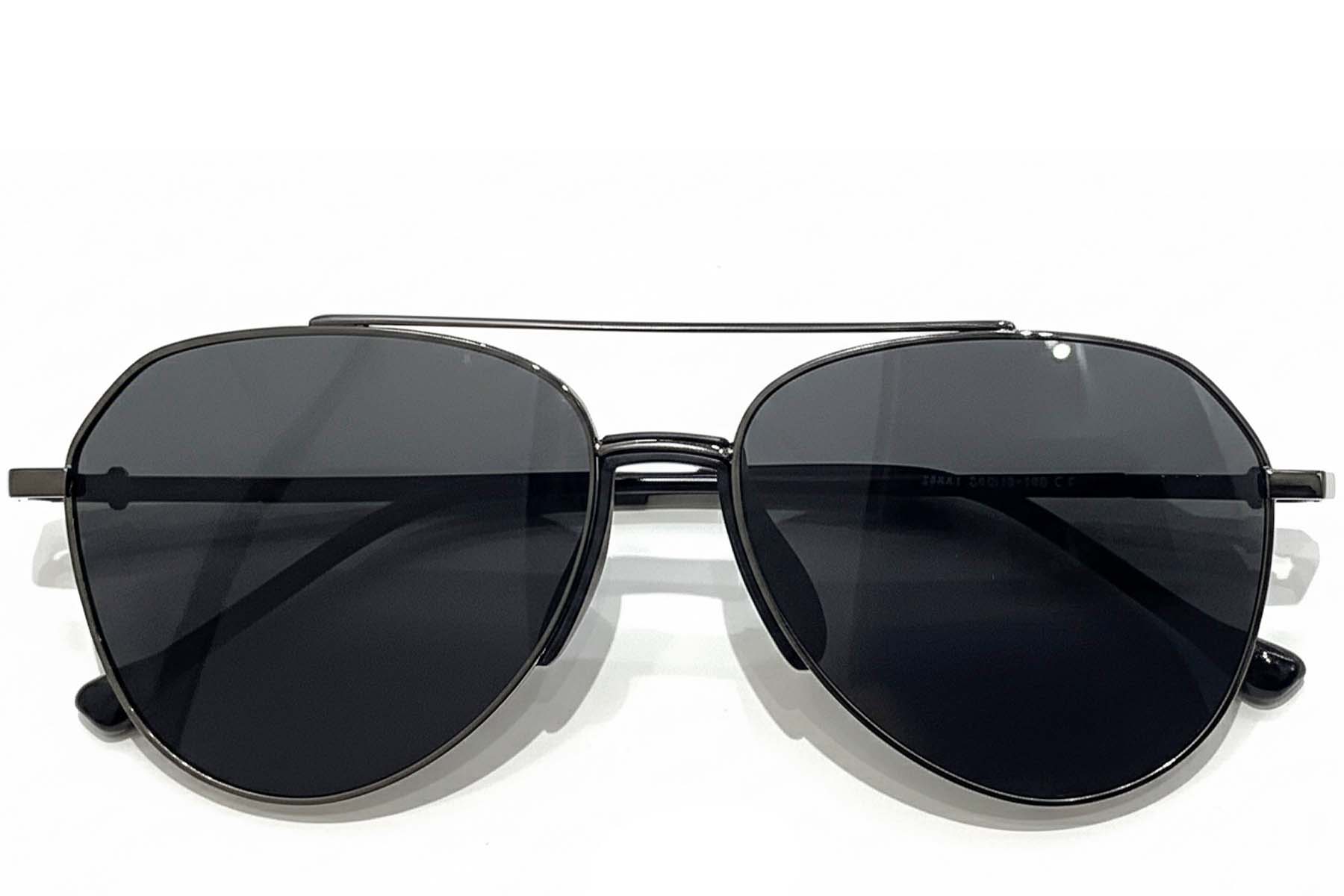 BS0824-0170_Grey_Aviator_Metal_sunglasses_front